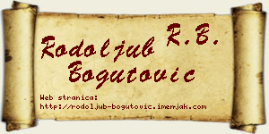 Rodoljub Bogutović vizit kartica